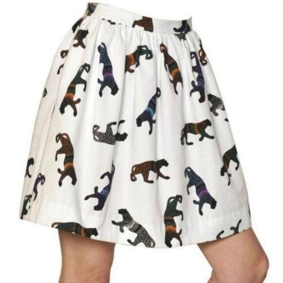 MSGM Panther Print Skirt Flare Full Monkey Circle - Picture 4 of 14